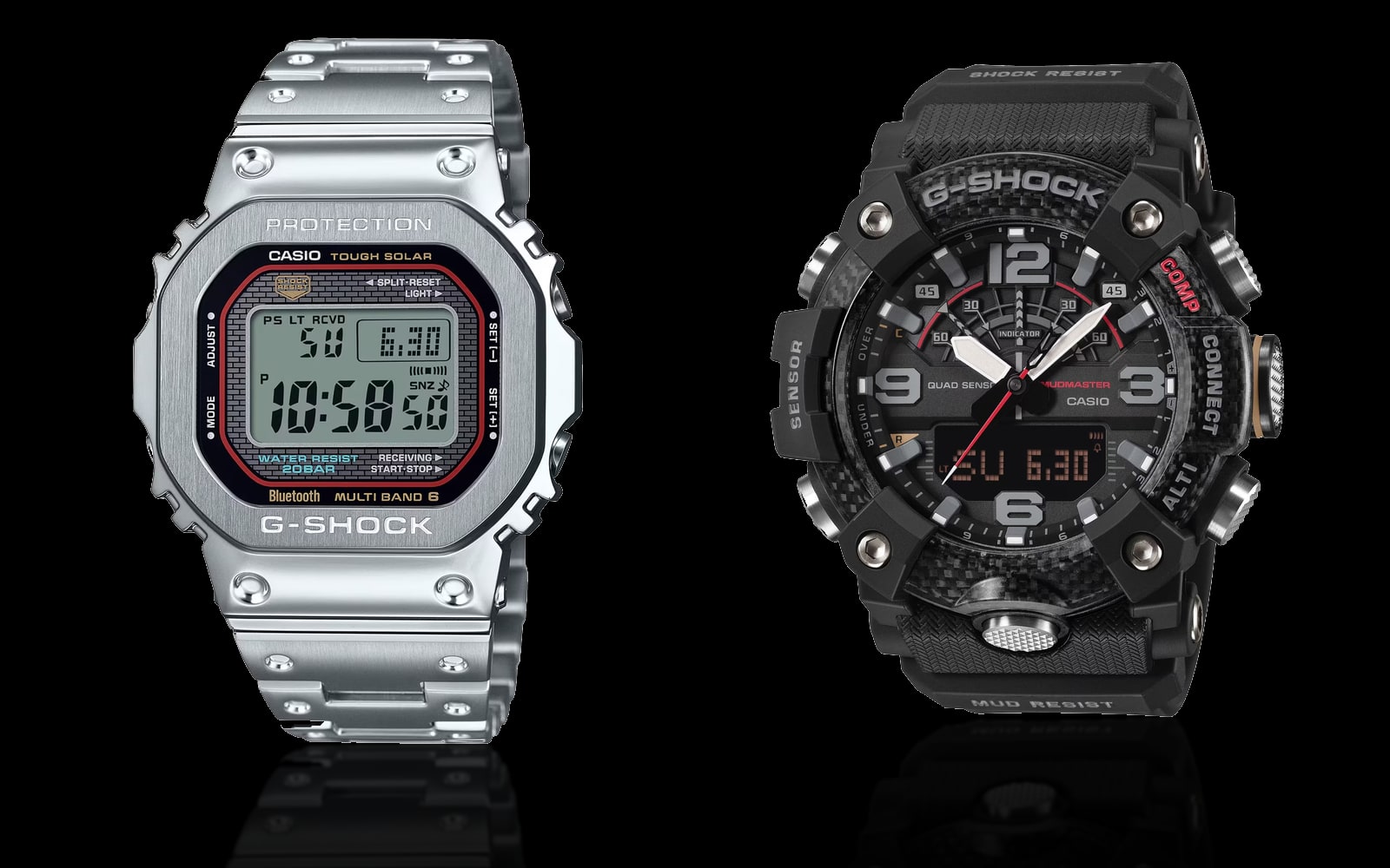 Casio G-Shock GMW-B5000 and Casio G-Shock Mudmaster