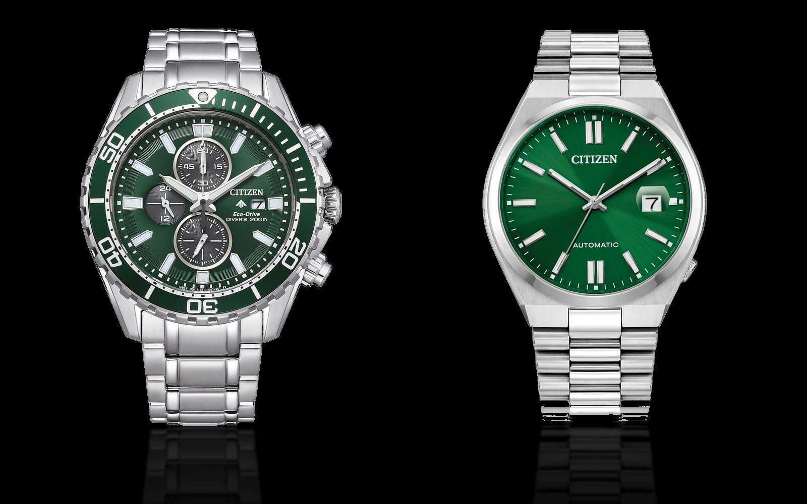 Citizen Promaster Diver and Citizen Tsuyosa Automatic Green