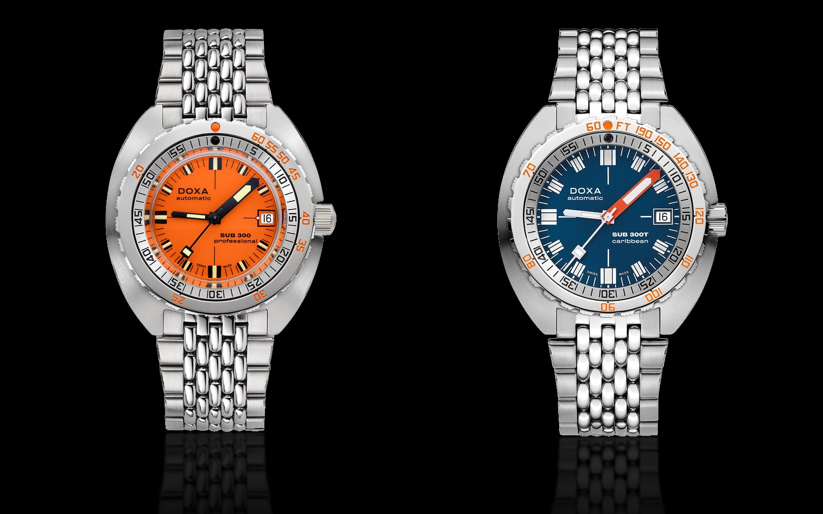 DOXA Sub 300 Professional and DOXA Sub 300T Caribbean