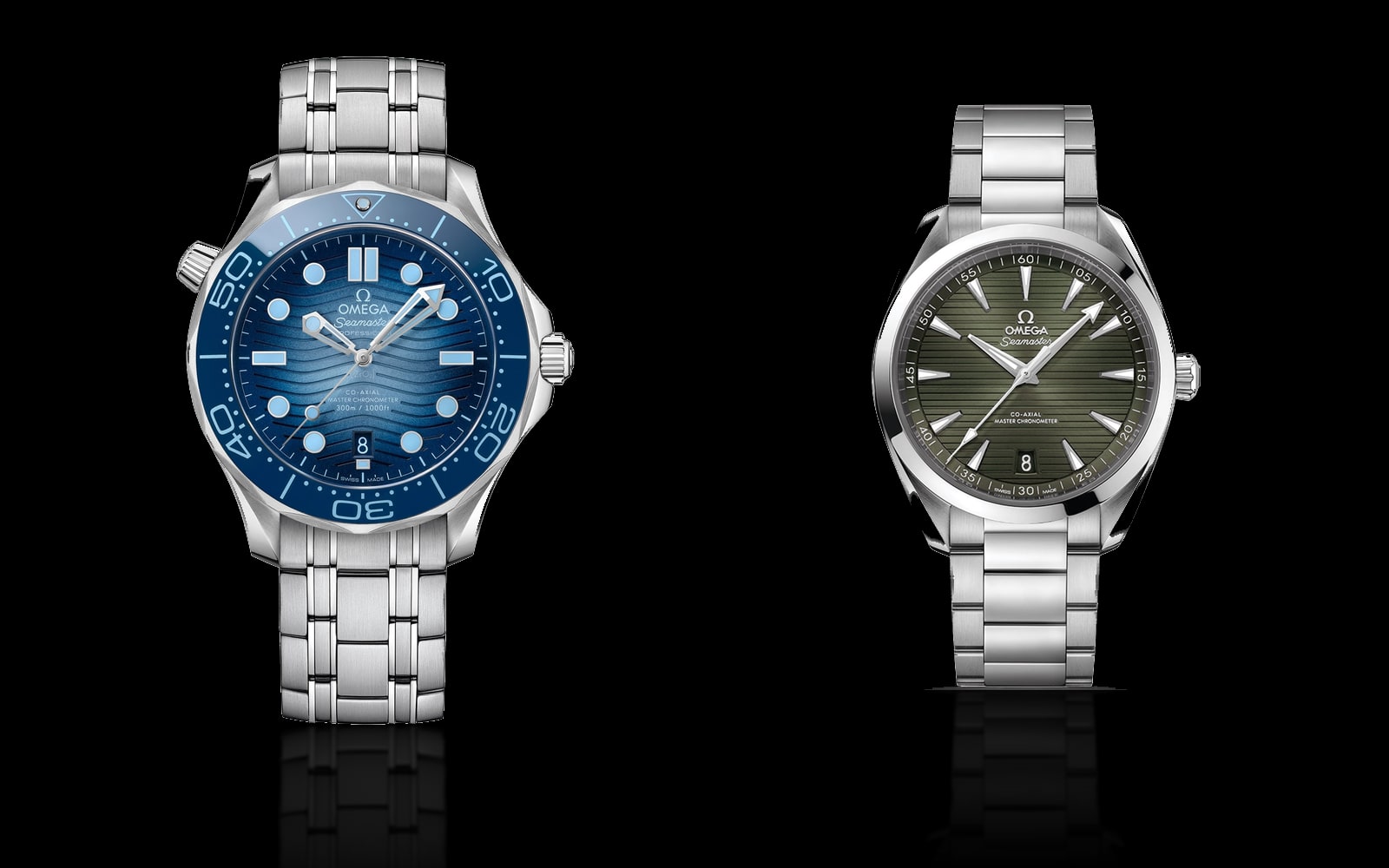 Omega Seamaster Diver 300M Co-Axial Master Chronometer and Omega Seamaster Aqua Terra 150m Co-Axial Master Chronometer