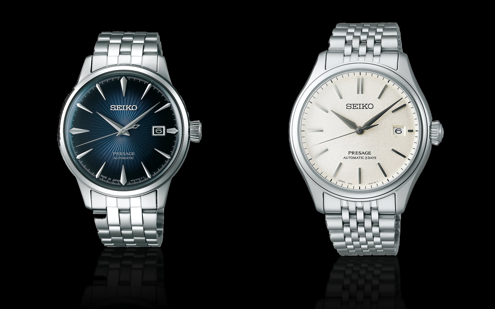 Seiko Presage Cocktail Time and Seiko Presage Classic Shiro-iro